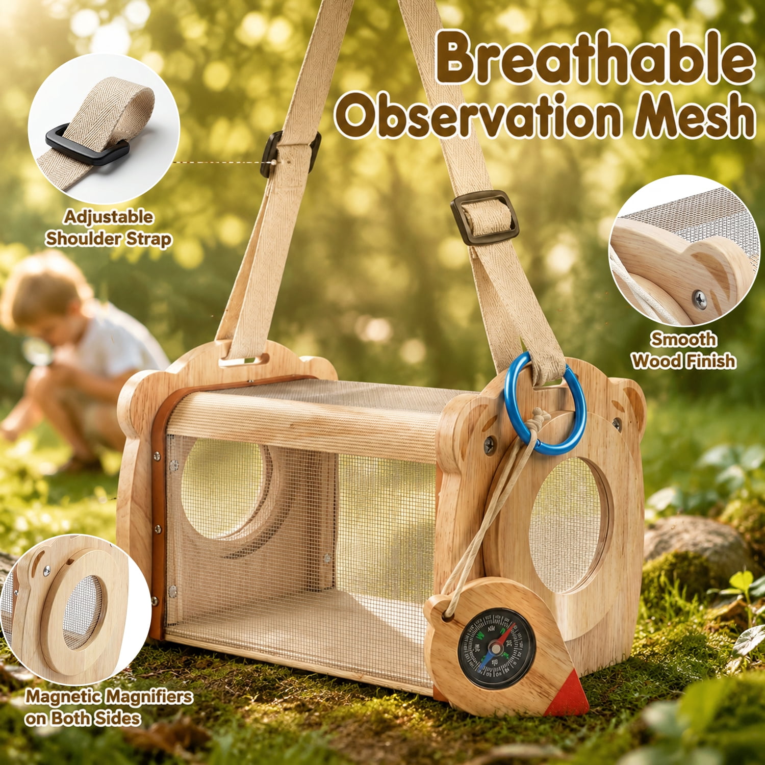 Wooden Bug Catching Kit With T - Kids Education Gift 리뷰 및 가격