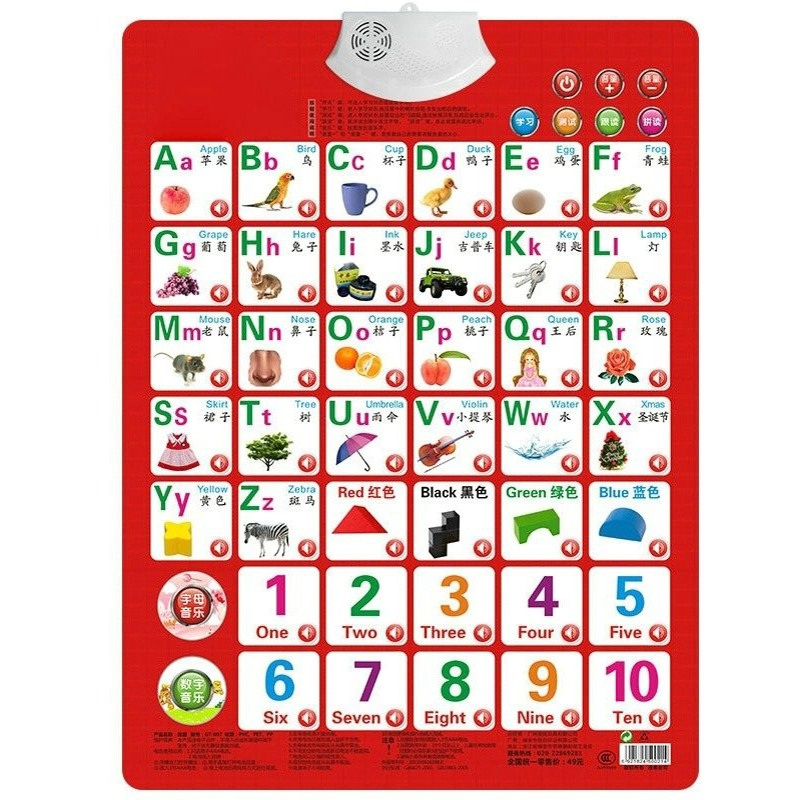 Learn Numbers Alphabet Card Bo - Kids Education Charts 리뷰 및 가격