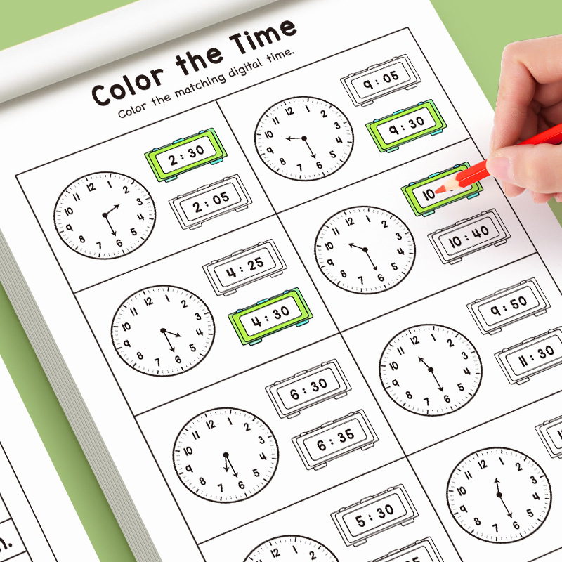 Kids Telling Time Educational  - Kids Education Worksheet 리뷰 및 가격