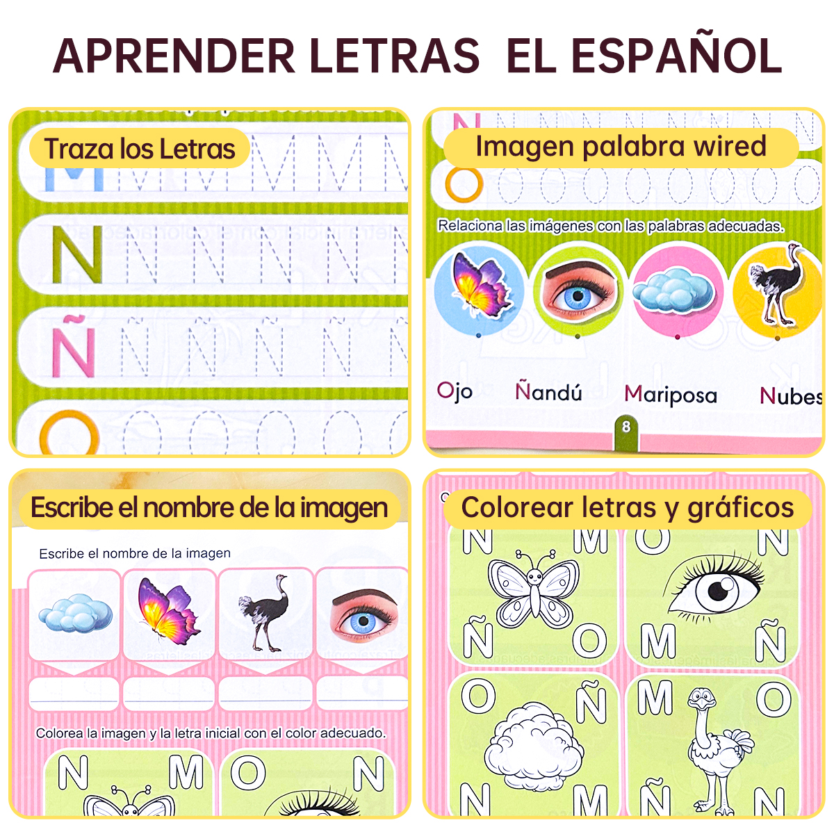 4 Pack 2 Level Spanish Alphabe - Kids Education Level 리뷰 및 가격