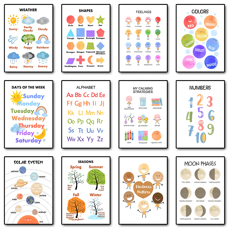 Kid Feelings Season Tree Weath - Kids Education Charts 리뷰 및 가격