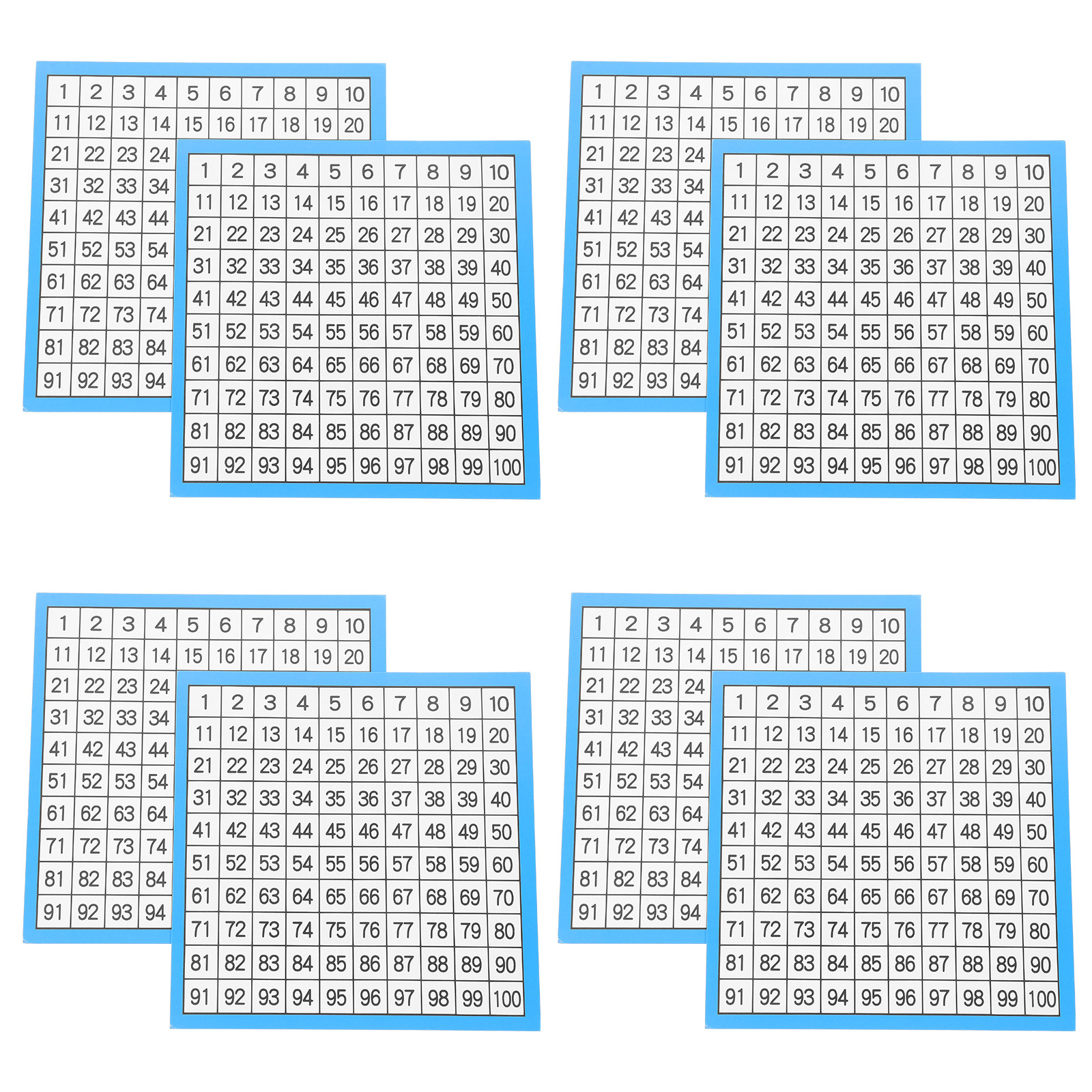 10 Sheets Number Chart 1-100 H - Kids Education Charts 리뷰 및 가격
