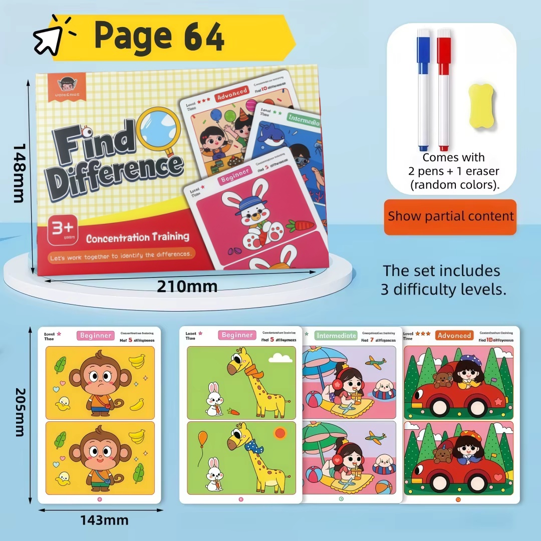 Find Differences Card Game Reu - Kids Education Level 리뷰 및 가격