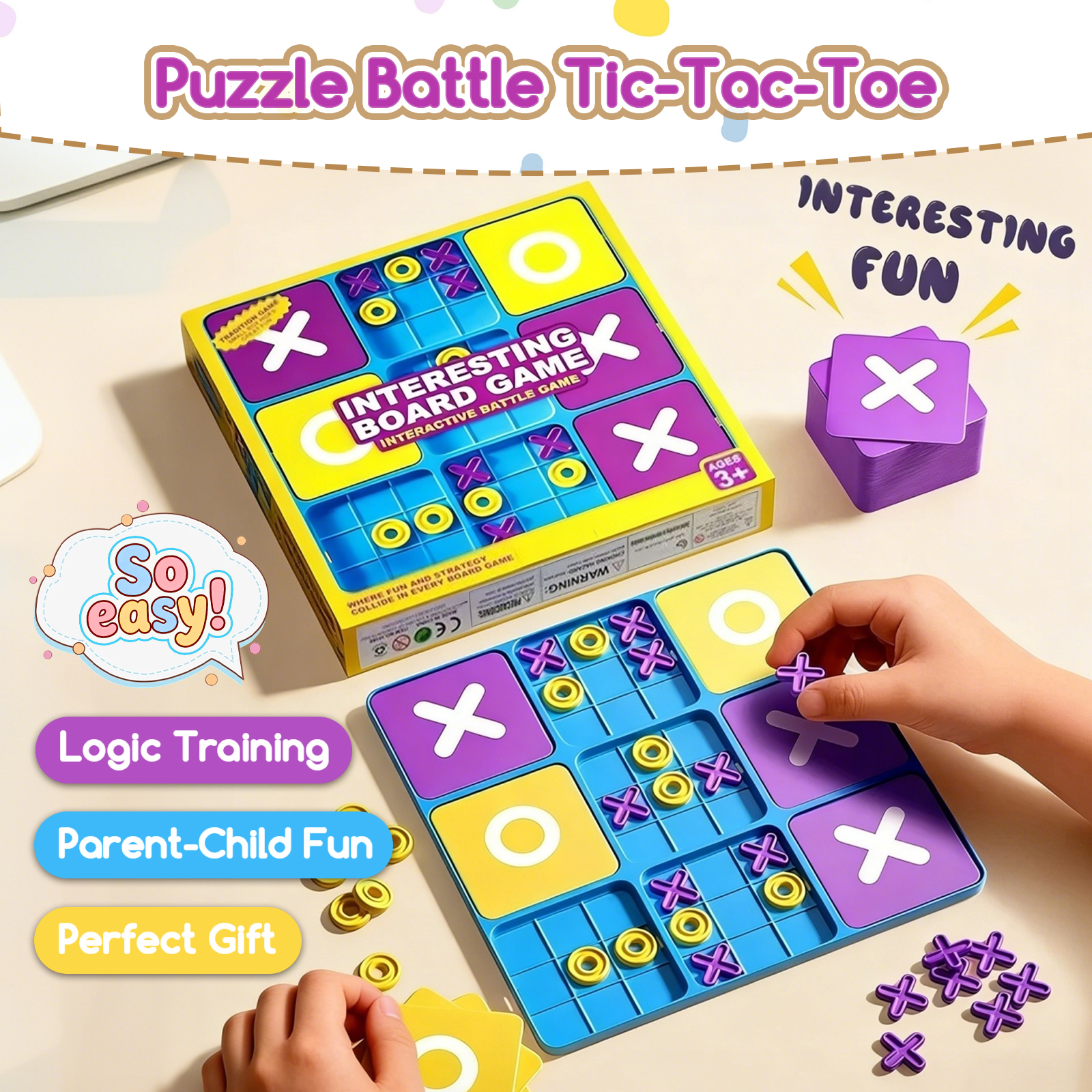 Fun Tic-Tac-Toe Board Game Kid - Kids Education Table 리뷰 및 가격