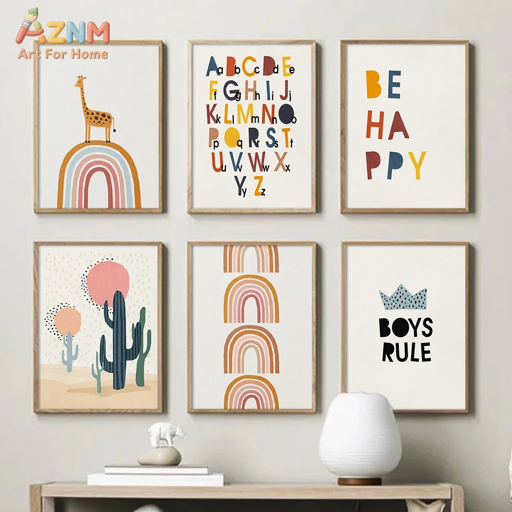 Rainbow Alphabet Poster Educat - Kids Education Yes 리뷰 및 가격