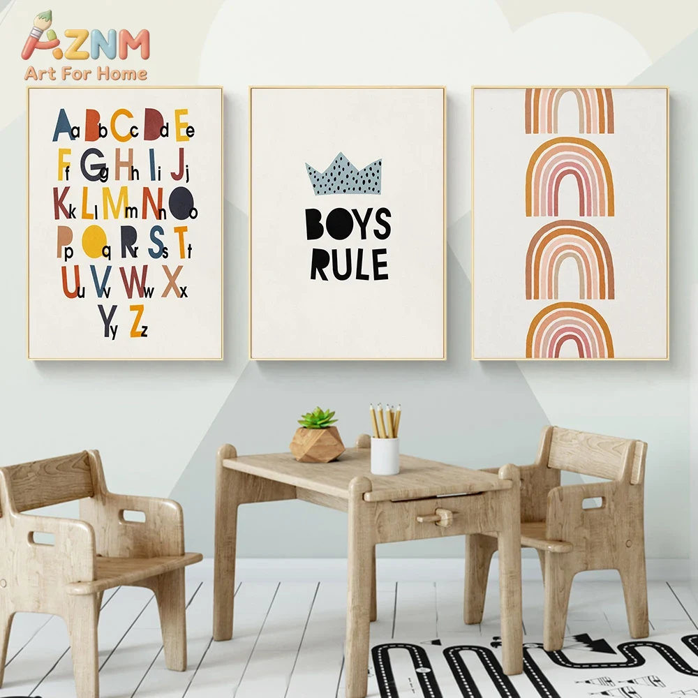 Rainbow Alphabet Poster Educat - Kids Education Yes 리뷰 및 가격