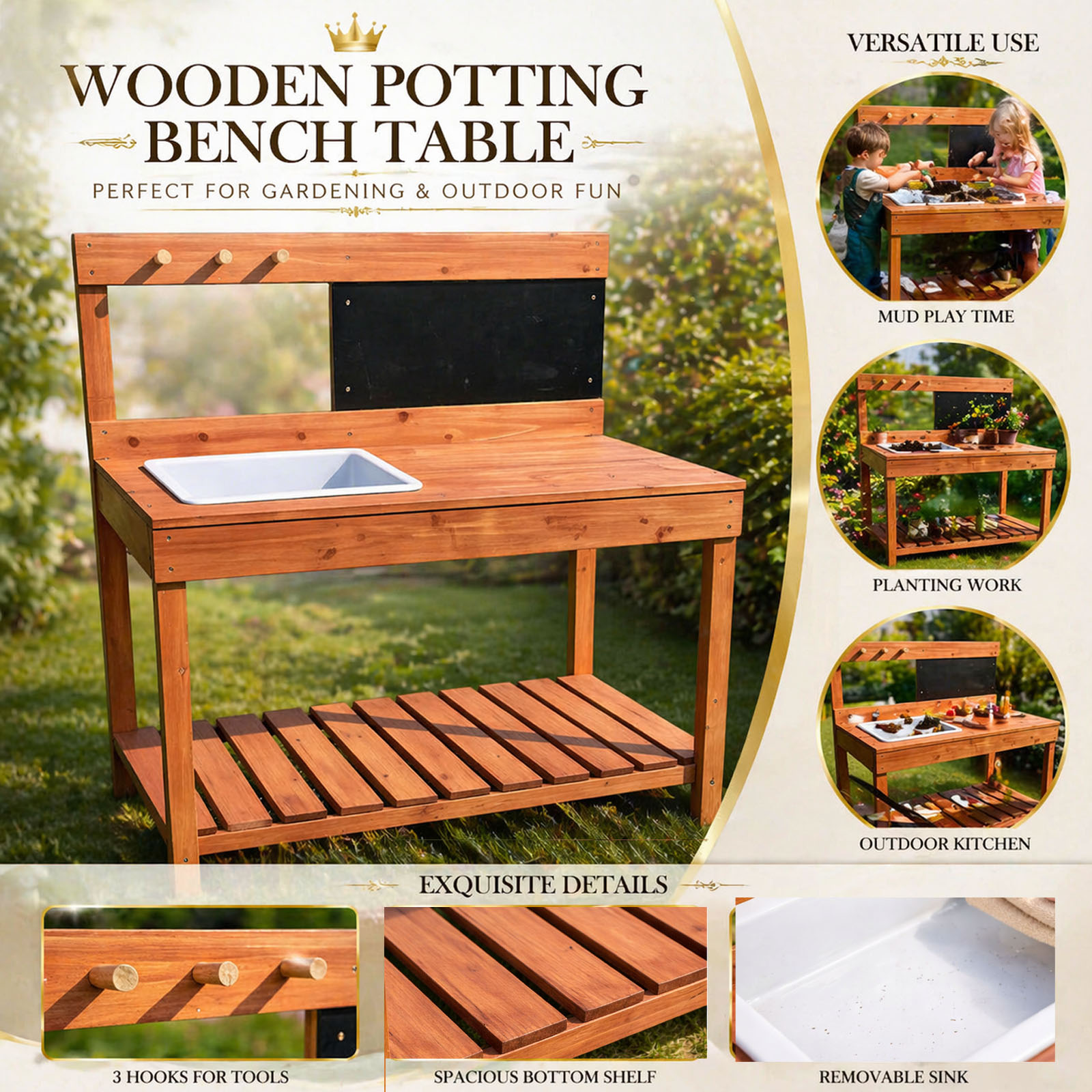 Wooden Potting Benches For Chi - Kids Education Table 리뷰 및 가격