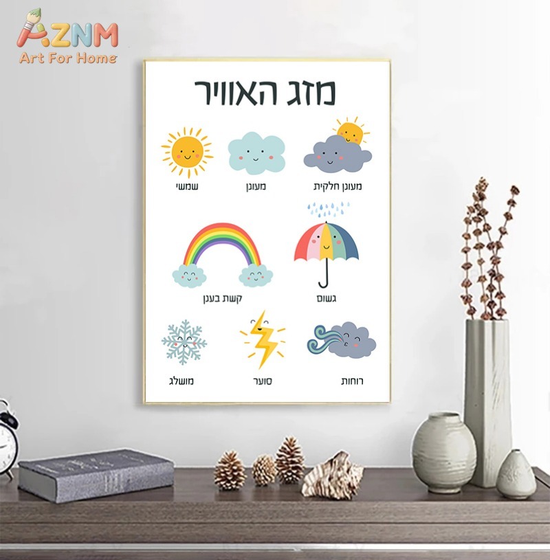 AZNM Hebrew Educational Kids C - Kids Education Charts 리뷰 및 가격