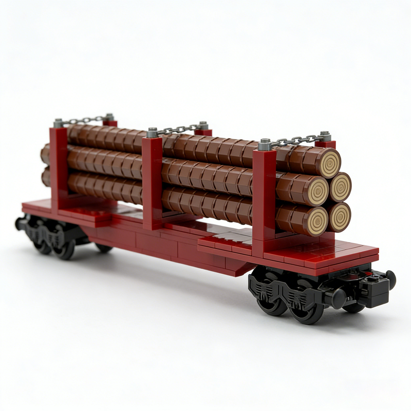 224pcs MOC Skeleton Log Train  - Kids Education Login 리뷰 및 가격