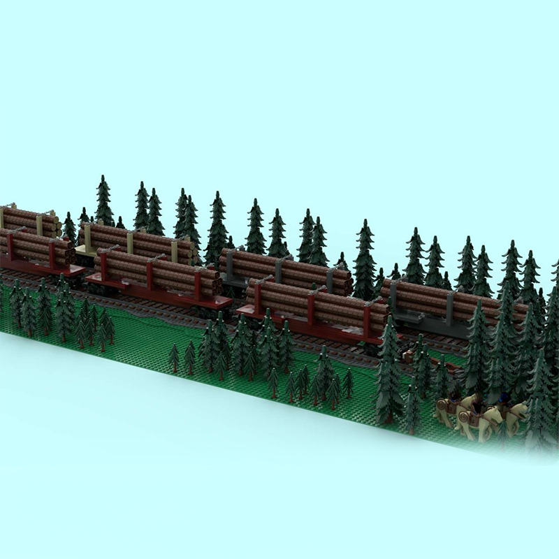 224pcs MOC Skeleton Log Train  - Kids Education Login 리뷰 및 가격