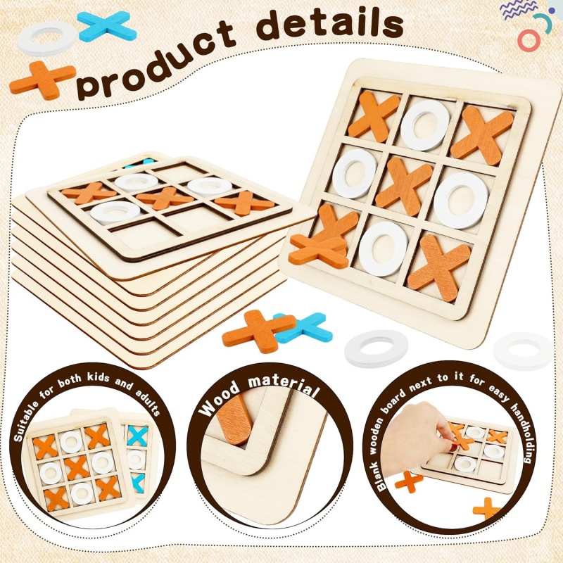 Wooden Tic Tac Toe Games Puzzl - Kids Education Table 리뷰 및 가격