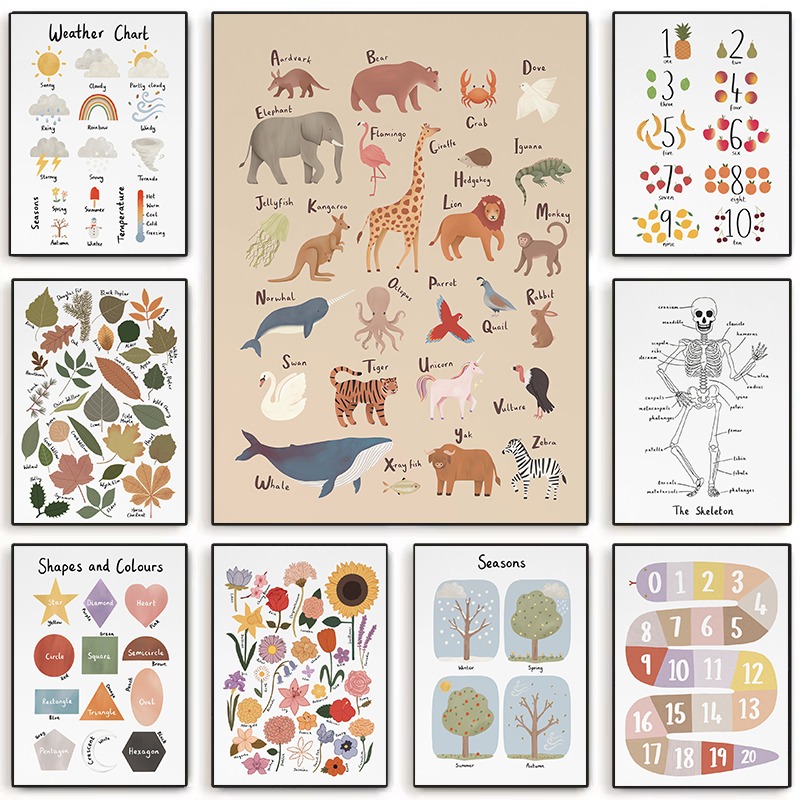 Educational Animal Alphabet Wa - Kids Education Charts 리뷰 및 가격