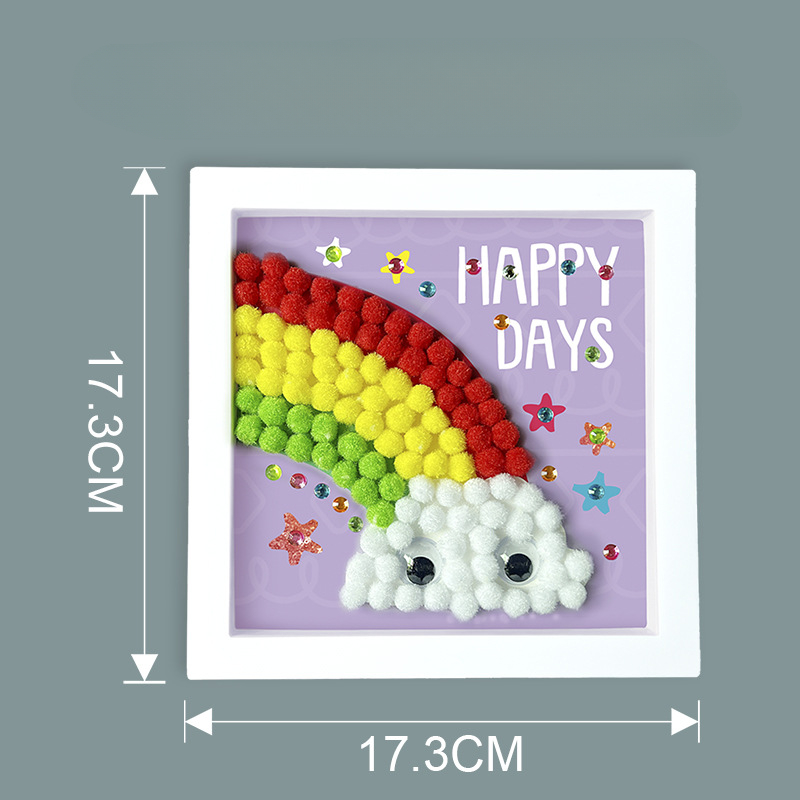 DIY Kids Hairball Photo Frame  - Kids Early Education Photos 리뷰 및 가격