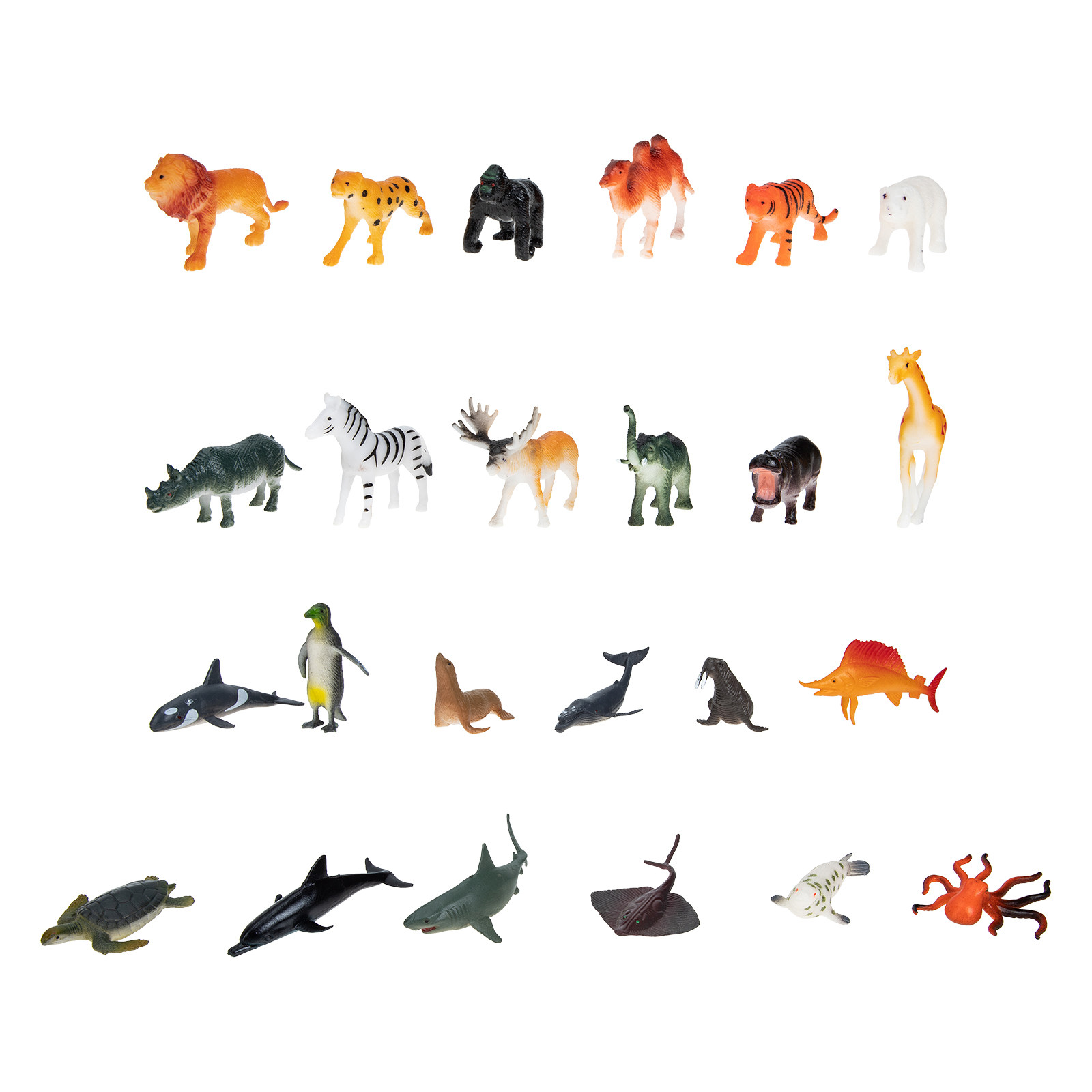 24Pcs Ocean Animals Plastic Si - Kids Early Education Photos 리뷰 및 가격