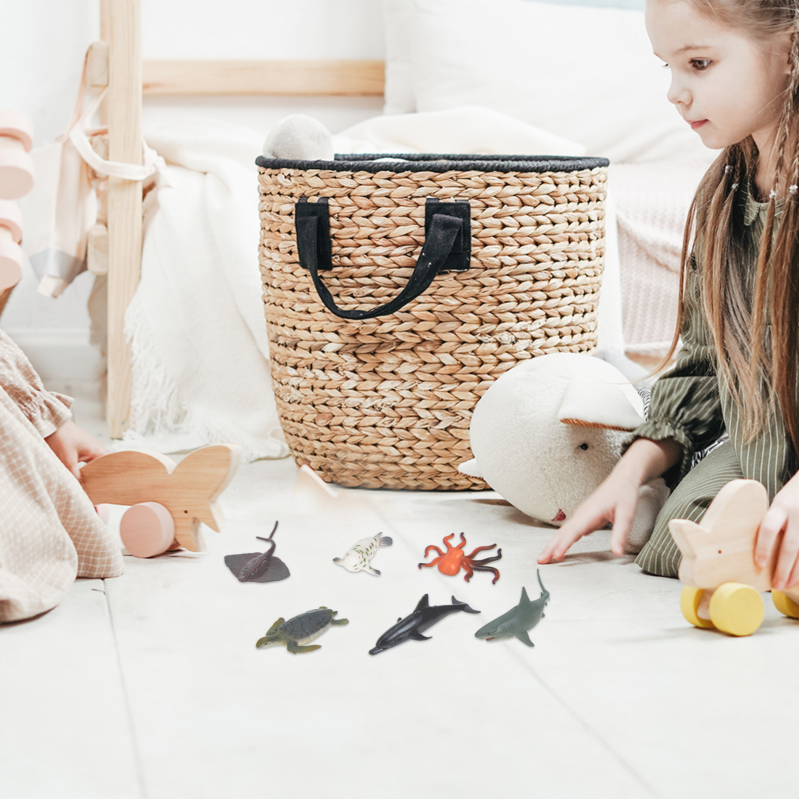 24Pcs Ocean Animals Plastic Si - Kids Early Education Photos 리뷰 및 가격