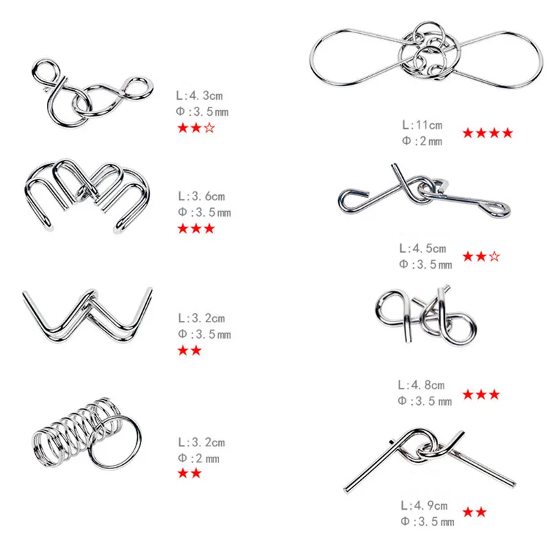 8PCS/Set Metal Montessori Wire - Game Educational For Kids Free 리뷰 및 가격