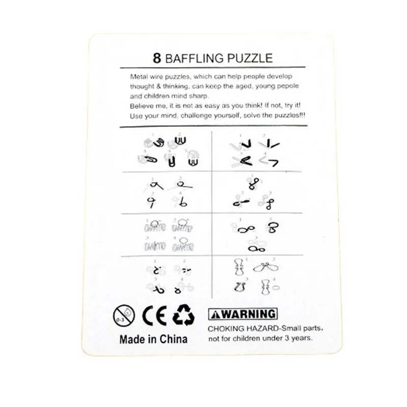 8PCS/Set Metal Montessori Wire - Game Educational For Kids Free 리뷰 및 가격