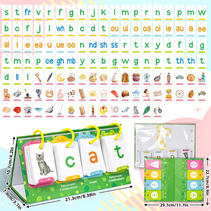 Kids CVC Words Flashcards Phon - Kids Education Charts 리뷰 및 가격
