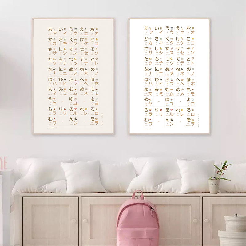 Japanese Chart Poster Hiragana - Kids Education Charts 리뷰 및 가격